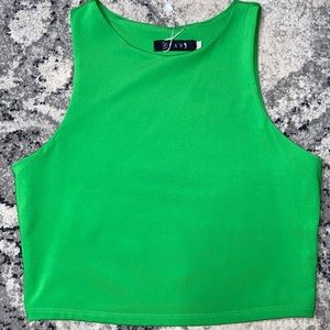 EFAN Womens Sleeveless High Neck Crop Racerback Top